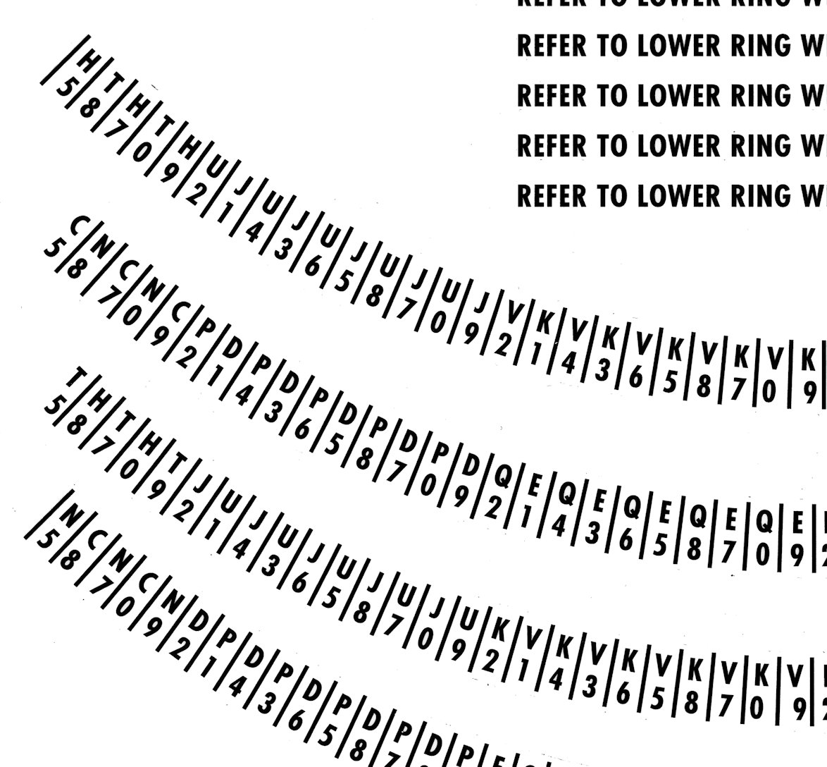 Wurlitzer 2300 and 2400 carousel top ring letter / number decal precut