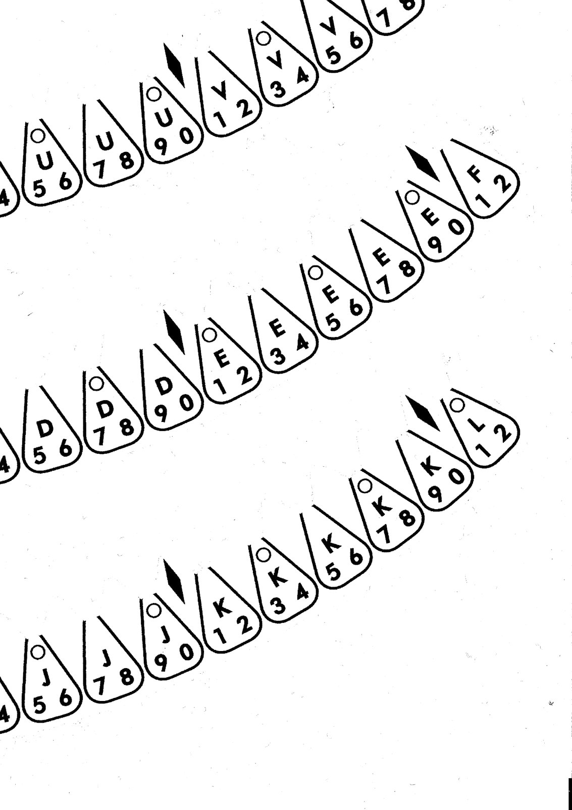 Wurlitzer 2300 - 3000 carousel ring letter / number decal precut