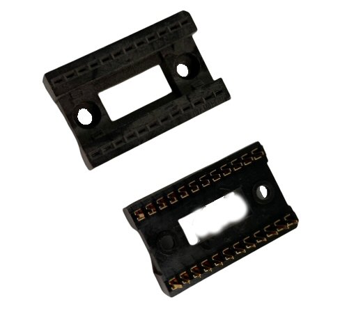 IC voetje 24 pins verguld IC voetje 24 pins verguld