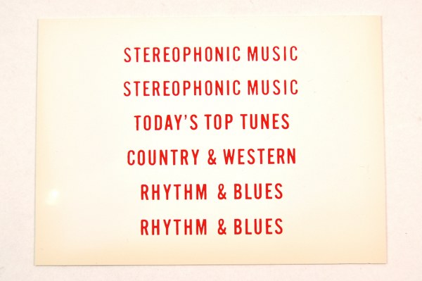 Wurlitzer 2500-2600 series classification strips