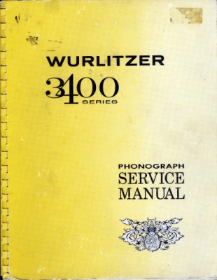 Wurlitzer 3400 series phonograph service manual