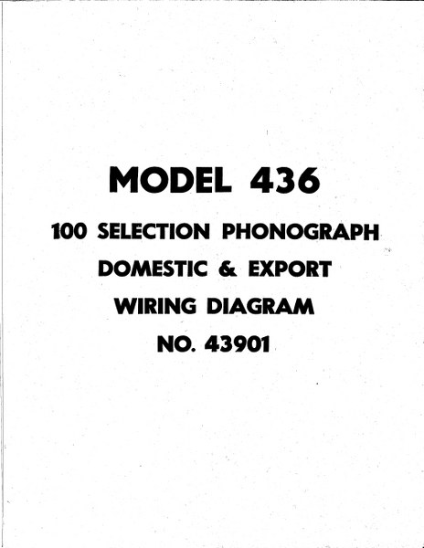 Rock-ola model 436 wiring diagram