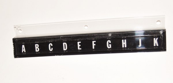 Rockola 467 Letter Insert A-K Black - part# 50536