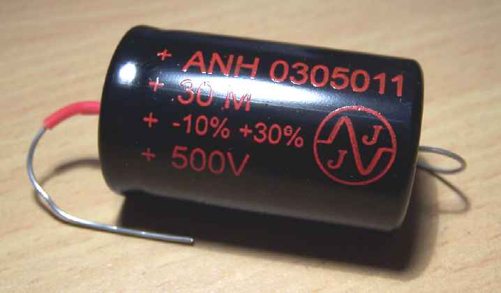 Axiale High End elco 100 uF 500 Volt