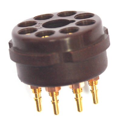 CMC 8 pens vergulde buisvoet bakeliet bruin