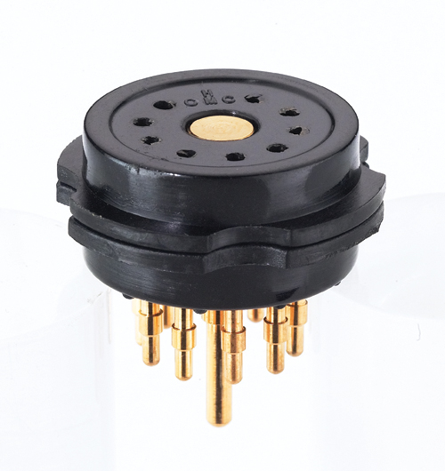 CMC 9 pens vergulde buisvoet zwart bakeliet