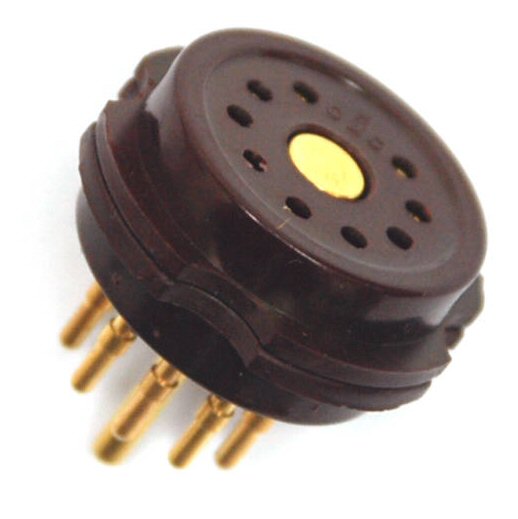 CMC 9 pens vergulde buisvoet bakeliet bruin