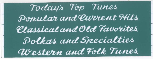 Wurlitzer 2100/2104 classificatie strips groen