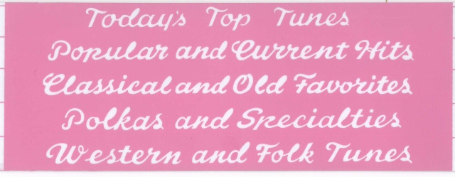 Wurlitzer 2204 classificatie strips roze