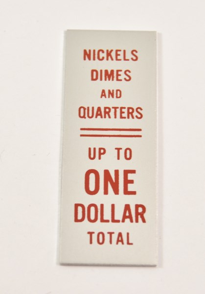 Seeburg instructie plaatje naast muntinworp model V / VL200