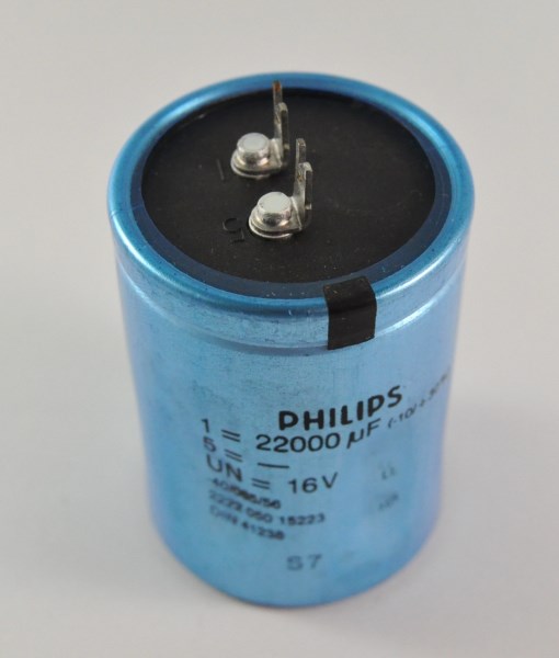Canned capacitor 22000 uF 16 V Philips