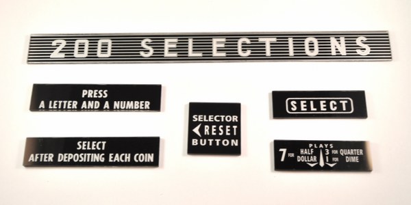 Wurlitzer 2000 Instructieglaasjes Wurlitzer 2000 Instructieglaasjes