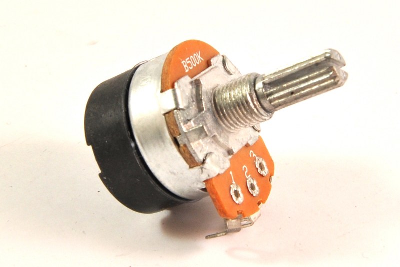 Potmeter mono lineair 18 mm SPST 470 kOhm lineair