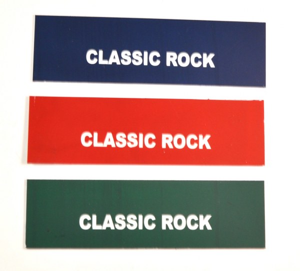 Classic Rock Categorie kaartje voor drukknop rol V/VL/KD