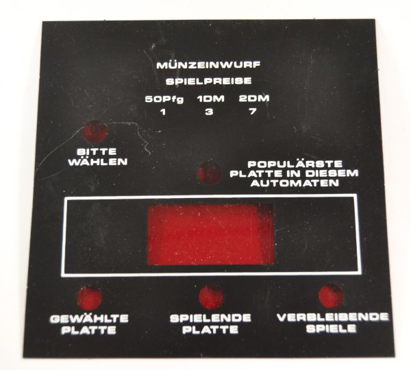 Rowe AMI pricing display card - Duits