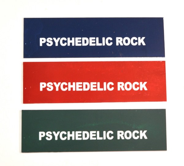 Psychedelic Rock Categorie kaartje voor drukknop rol V/VL/KD