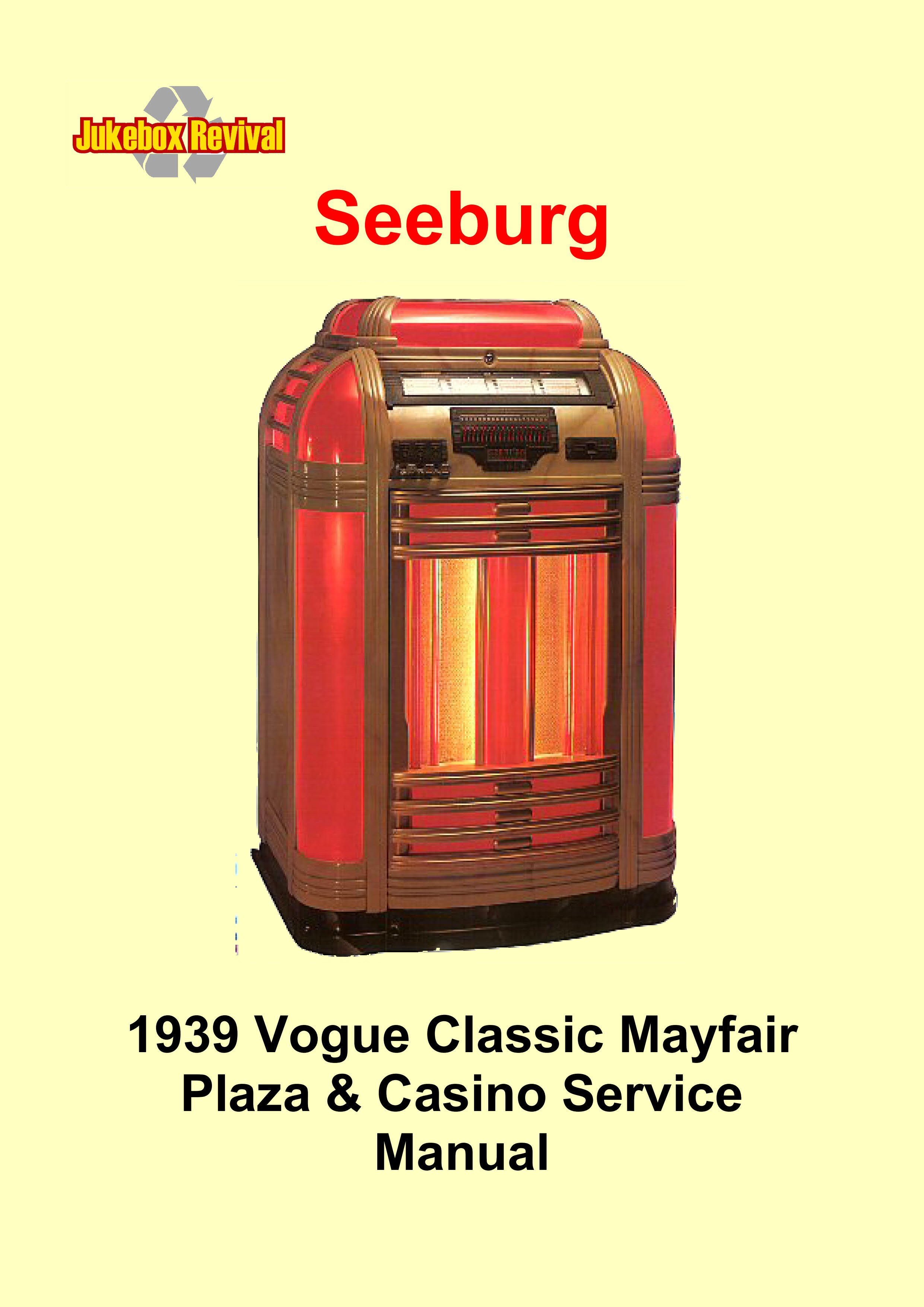 1939 Service manual Voque Mayfair, Plaza, Casino & classic