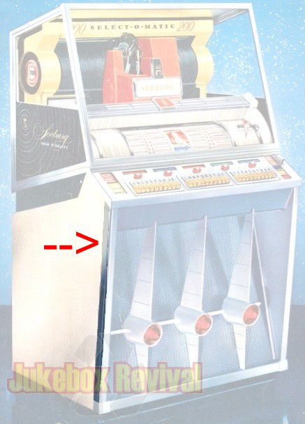 Seeburg KD Cabinet Side Trim L+R Seeburg KD Cabinet Side Trim L+R