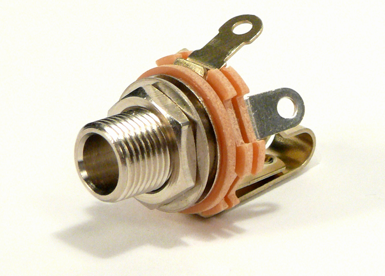 6.3 mm mono jack chassis socket switched - long 6.3 mm mono jack chassis socket switched - long