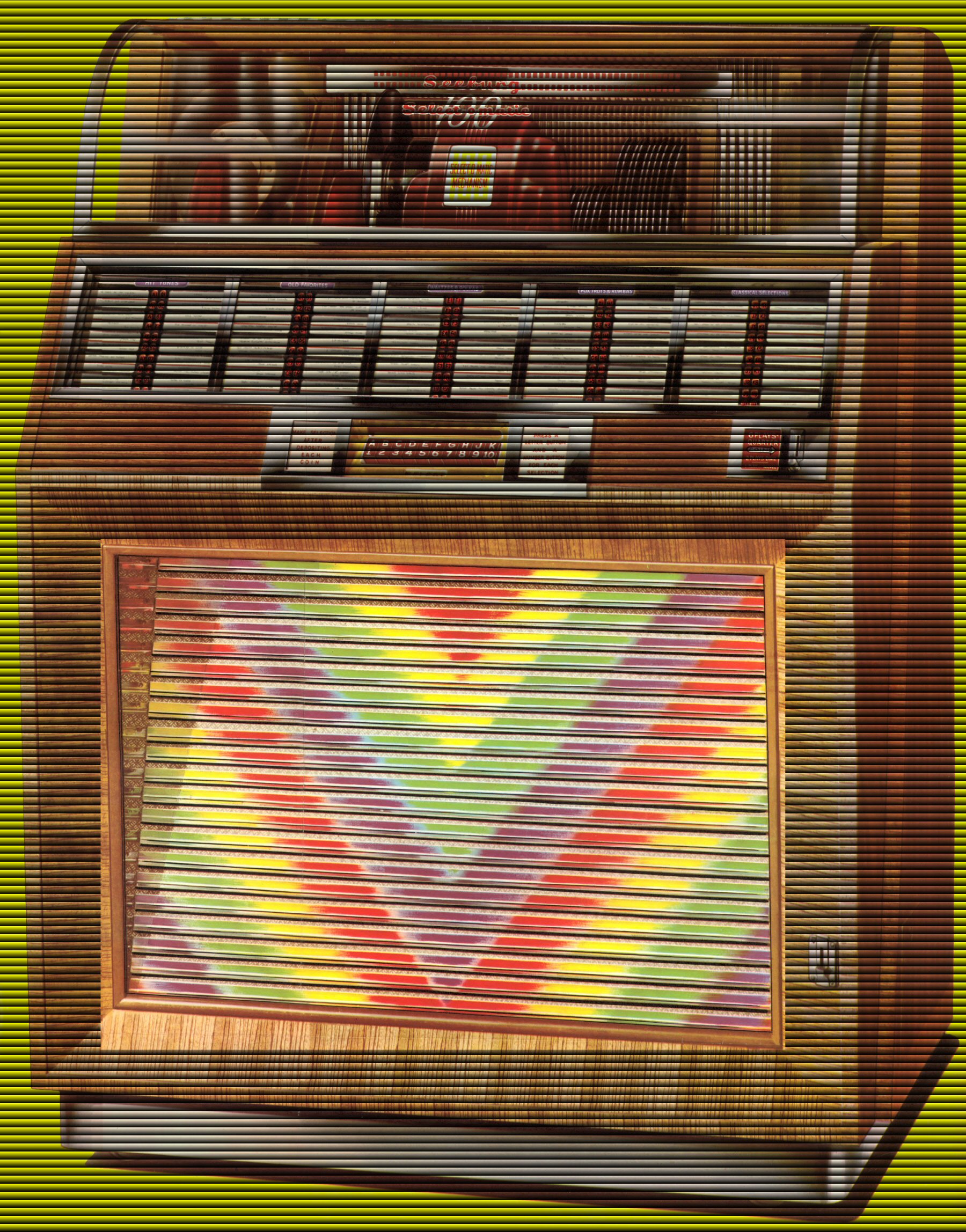 Seeburg M100A grill strips (set van 21) Seeburg M100A grill strips (set van 21)