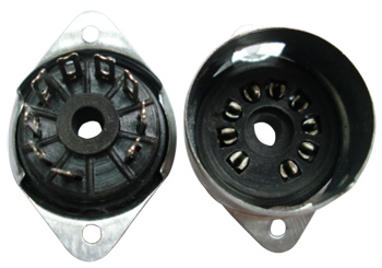 9 polige buisvoet afgeschermd zwart