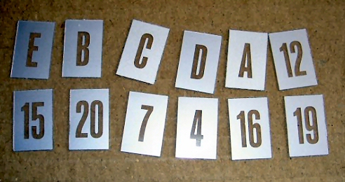 AMI H  & I letters & cijfers voor drukknoppen