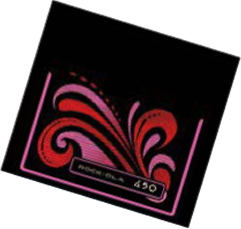 Rockola 450 plastic gebogen voorzijde.