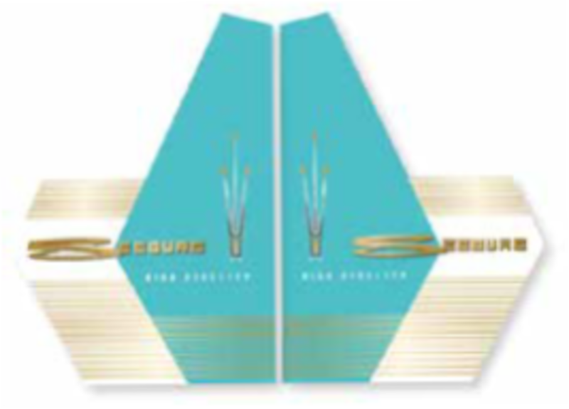 Seeburg 161 & 201 zijglas stickers Aqua