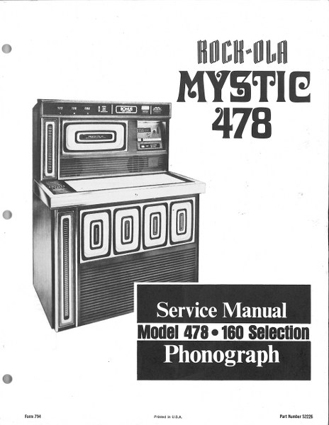 Rock-ola model 478 Service Manual