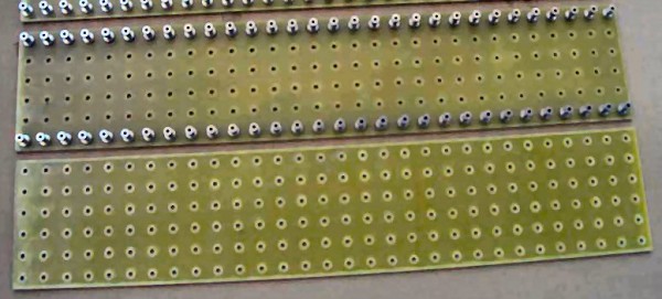 Montagebord 300 x 60 mm met turrets