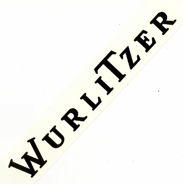 Wurlitzer logo voor achterkant kast (zwart of wit)