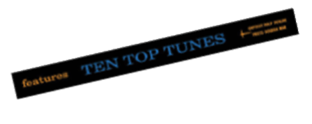 Wurlitzer 2800 top Ten Top Tunes insert - Blue Wurlitzer 2800 top Ten Top Tunes insert - Blue