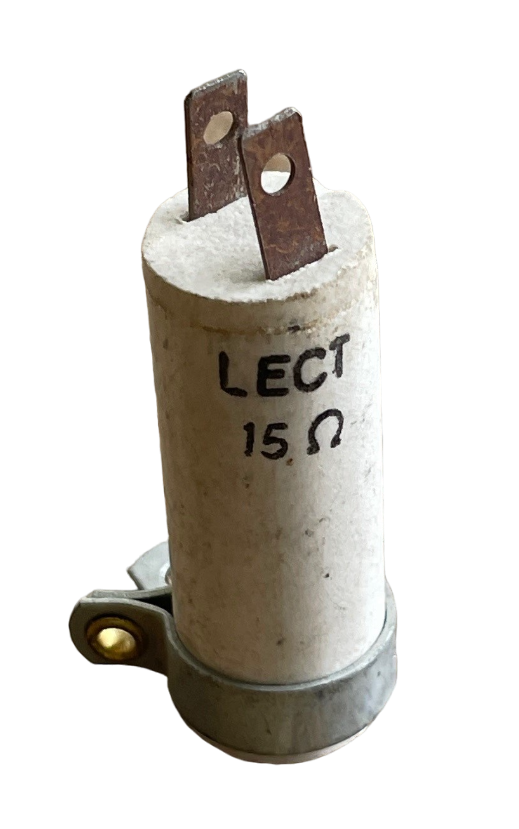 Rockola Control box 15 Ohm 10 Watt standee resistor - part# 44009