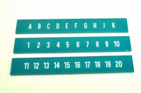 AMI Continental 1 & Lyric letters en nummers voor in het toetsenbord (glas)