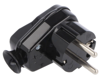 Stekker met schakelaar zwart