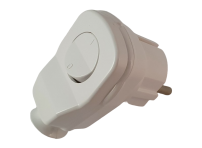 Stekker met schakelaar wit