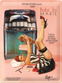 Wurlitzer 2000 - Bobi Jo Marie Tin Sign embossed 30 x 40 cm