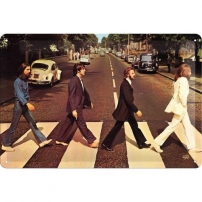 Beatles on Abbey Road Metalen bord (3D) 20 x 30 cm