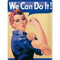 WE CAN DO IT Tin Sign embossed 15 x 20 cm