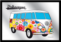 VW Hippie mirror 22 x 32 cm