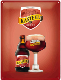 Kasteel Bier Blechschild  geprägt 40 x 30 cm