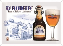 Floreffe Abbey Bier Blechschild  geprägt 30 x 40 cm