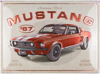 Ford Mustang Metalen bord 3D (met metalic lak) 30 x 40 cm