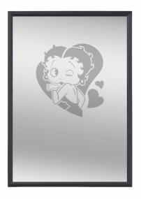 Betty Boop gegraveerde spiegel  22 x 32 cm