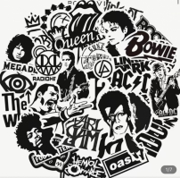 Music bands stickers (set)