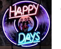 Happy Days neon met achterbord