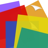 Kleurenfolie transparant 24 x 24 cm