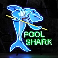 Pool Shark neon met achterbord