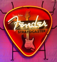Fender neon met achterbord 