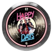 Happy Days neon clock